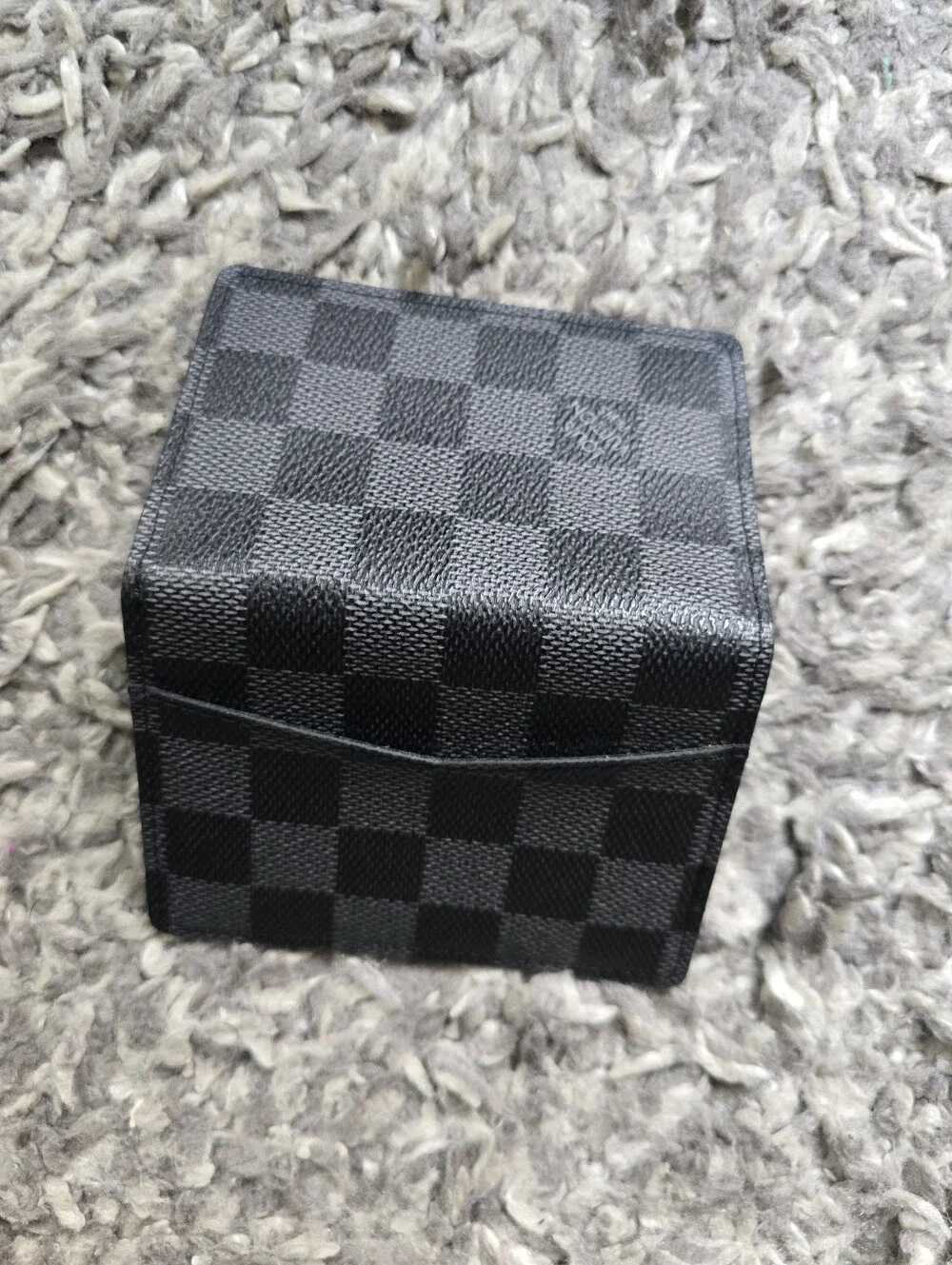 Black & Gray Checkered Pocket Card Organizer